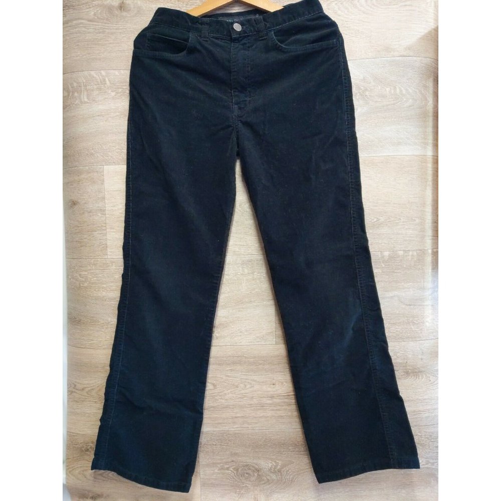 Vintage Calvin Klein Jeans Black Corduroys Size 6 Leather Tag Bootcut - Picture 2 of 11
